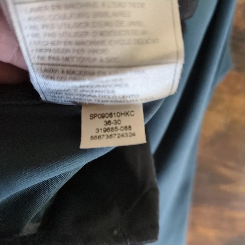 Nike Golf Fit Dry Pants Mens 36x30 Gray/Green Flat Front Stretch Trousers Slacks